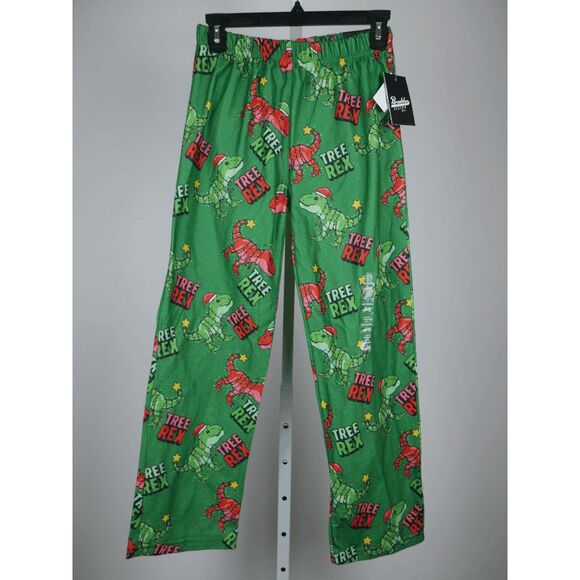 Brooklyn Cloth Youth Boys Christmas Pajama Pants Size M 10/12 “Tree Rex” - Picture 2 of 11